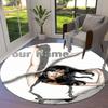 Aitana Custom Name Round Area Rug,Carpet Rug for Living Room Bedroom Sofa Playroom Decor,Non-slip Floor Mat