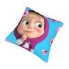 Cartoon Cute M-Masha And The Bear Pillowcase Printing Cushion Cover Decorations Throw Pillow Case Cover Home Zippered 18''