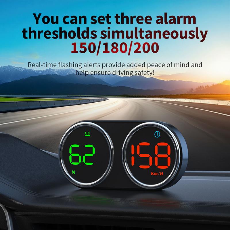4 inch Auto Head-up Display HUD Multiple Display Color Digital Speedometer With Clock Overspeed Alarm Universal Vehicle