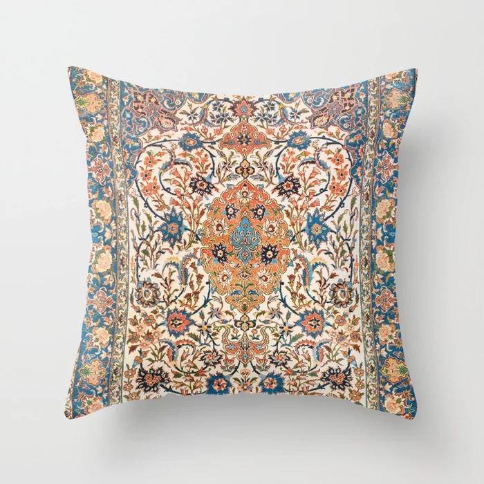 Ethnic Style Pattern Square Polyester Pillowcase, Sofa Living Room Decorative Cushion Cover, Bedroom Bedside Pillow Cover