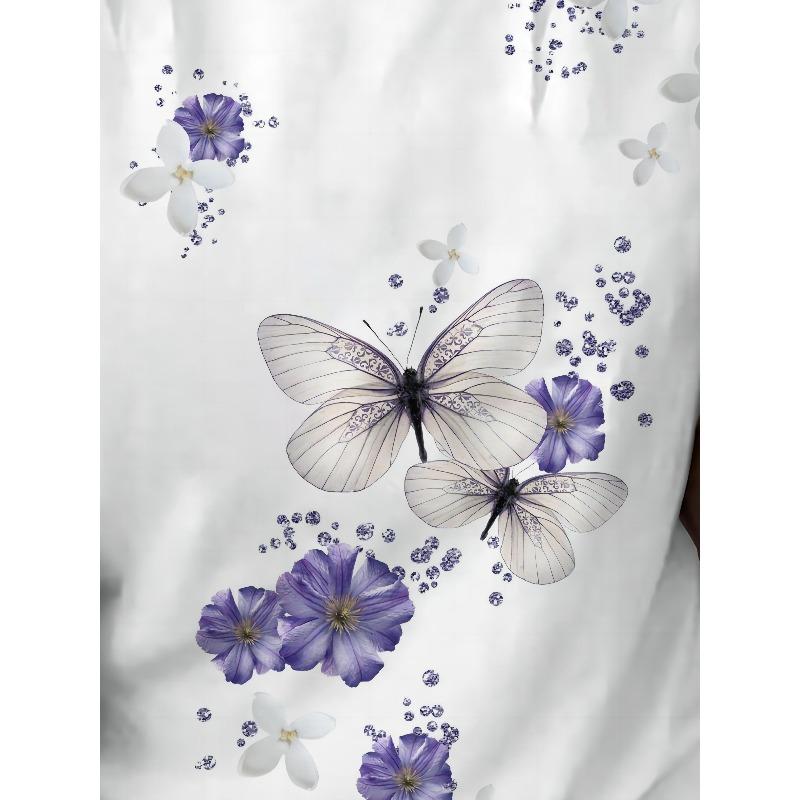 European Sizes 3D Printing, Casual T-shirt, Women's Butterfly Printed Short Sleeved Round Neck T-shirt, Fashionable and Comfortable Women's T-shirt