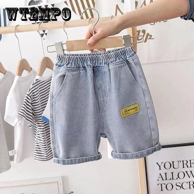 Pantalons d'été pour enfants, Shorts décontractés pour garçons, Jeans pour enfants, Capris, pantalons coréens à taille élastique