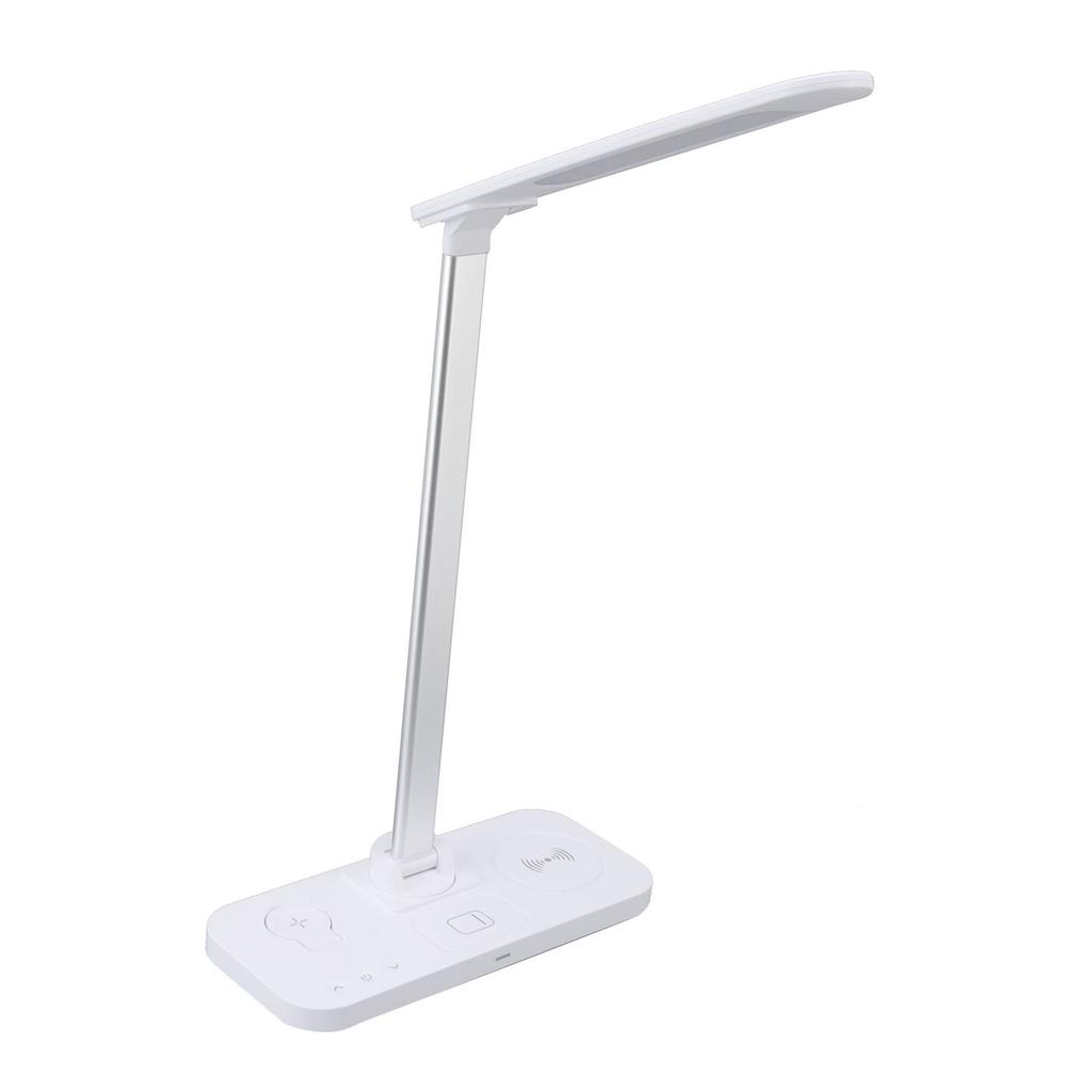 4 In 1 Kabellose Lade-Schreibtischlampe 15W Schnellladung Stufenloses Dimmen Hohe Helligkeit Tischlampe