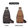 New Men's Fashion Crossbody Bag PU Leather Chest Bag, Handbag,Adjustable Shoulder Strap for Travel & Outdoor Activities