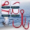 Goture Triple Hook Set Treble Hook Split Ring Value Red
