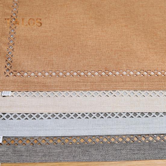 Waterproof Placemat Geometric Hollow Out Square Shape Thickened Heat-Resistant Non-Slip Parties Weddings Banquets Table Decoration Dining Kitchen Mat