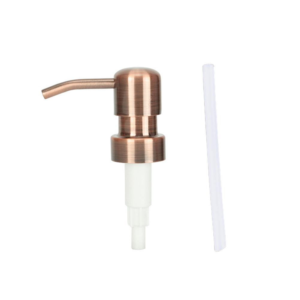1 st Badrumsvätskelotion Tvåldispenser Pumphuvud Handtag Rostfritt Stål Pumphuvud För Handtryck Köksdispenser Rör