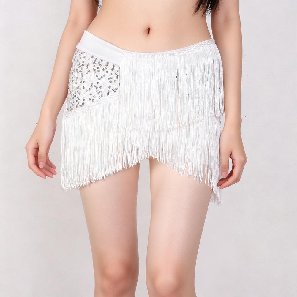 Sequin Fringe Belly Dance Hip Scarf for Eastern, Jazz, and Indian Dance Performances