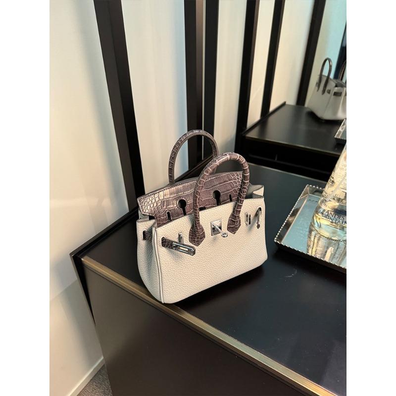 Platinum Bag Touch Mini Crossbody Bag Women's High-end Feeling Crocodile Pattern Top Layer Cowhide Versatile Commuting Handbag Trendy