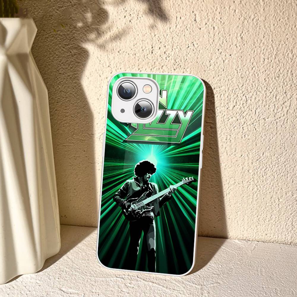 Rock Band T-Thin LizzyS For IPhone 14 13 12 Mini 11 Pro XS Max X XR 14 Plus Tempered Glass Cover