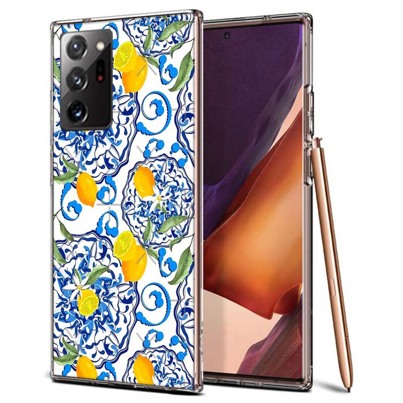 Mediterranean Lemon Phone Case for Samsung A55 A35 A25 A15 A07 A05S A16 A17 A26 A36 A37 A56 A57 Galaxy Note 20 10 A50S A71 A51 A