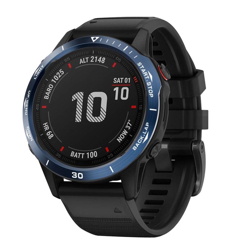 Stahl für Gehäuse für für Fenix 6 Uhr Lünette Ring Styling Klebeband Stoßstange Kratzschutz Metallabdeckung Zubehör