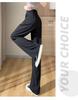 Summer High-Waisted Pleated Ice Silk Straight-Leg Tummy Control Pants - Women's Quick-Drying Fashion Suit Pants