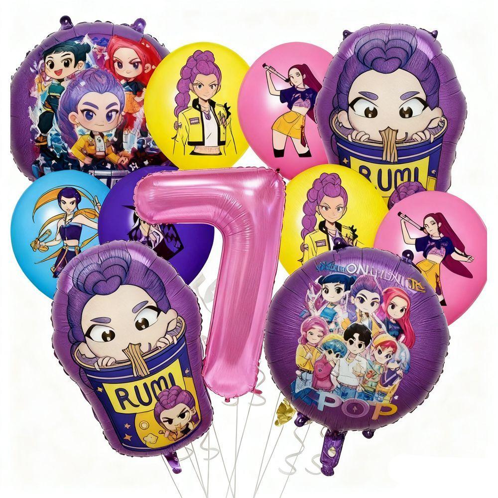 Kpop Witch Hunt Themed Party Digital Balloon Set for Children's First Birthday Party Decoration