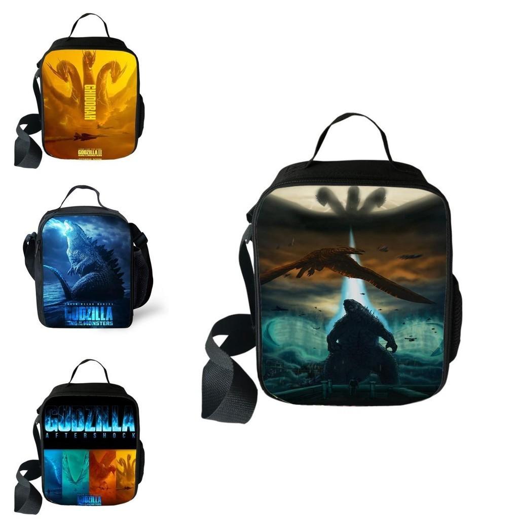 Bolsa de Almuerzo Térmica 3D de Godzilla para Niños con Gran Capacidad y Correa Ajustable