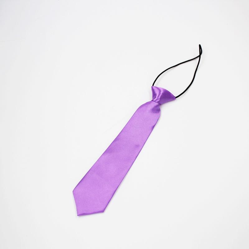 

Однотонна еластична краватка в корейському стилі для дітей - Модна, блискуча та коротка світло-фіолетового кольору