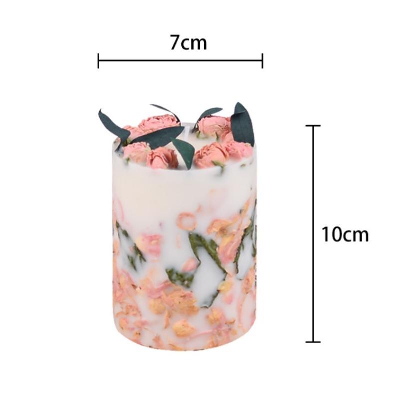 1PC Cylinder Scented Candle Home Bedroom Bed and Breakfast Rose Ornament Wedding Holiday Souvenir Scented Candle