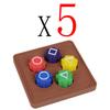 New Folk Game Sets Dice Party Game Props Square Circle Triangle Family Stone Catching Game Props Gonggi Jack Set For Kid
