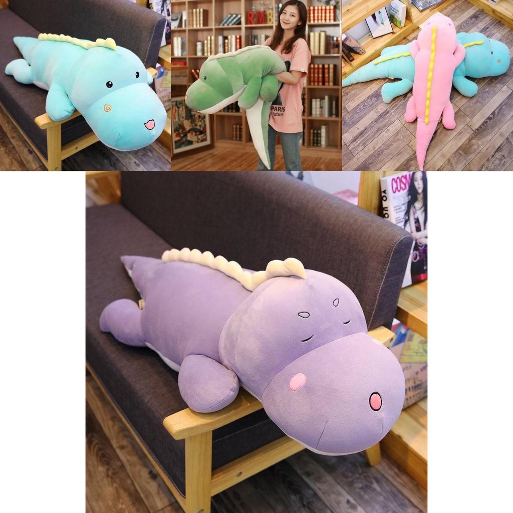 Adorable Dinosaur Stuffed Toy Plush Doll For Girls Comforting Home Decor Pillow