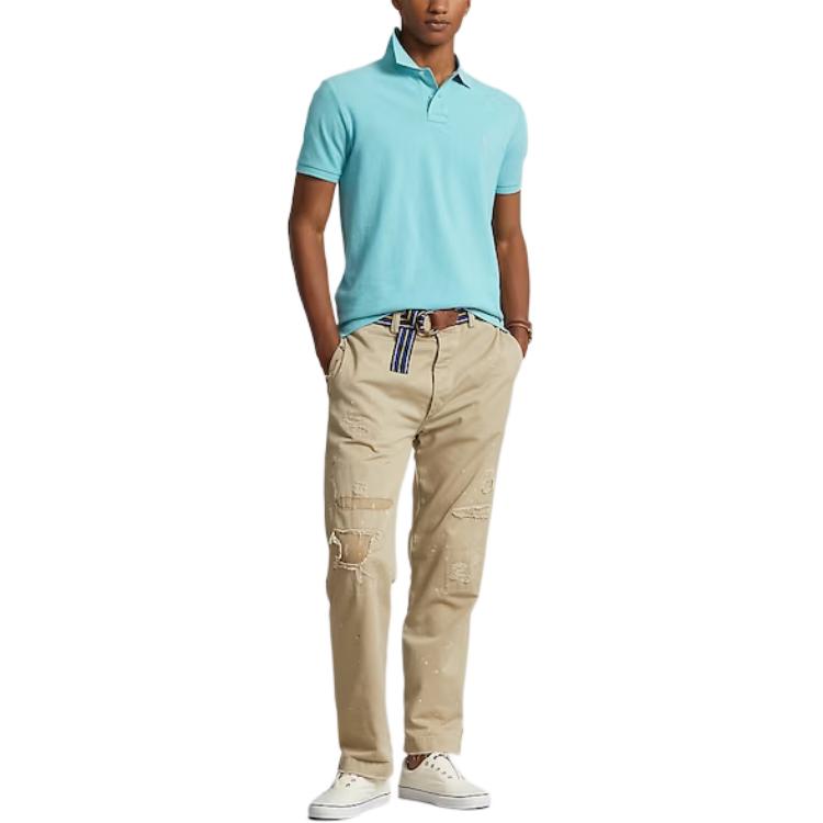 Polo Ralph Lauren Einfarbiges Freizeit-Poloshirt Herren Oberteile Blau 710680784-368