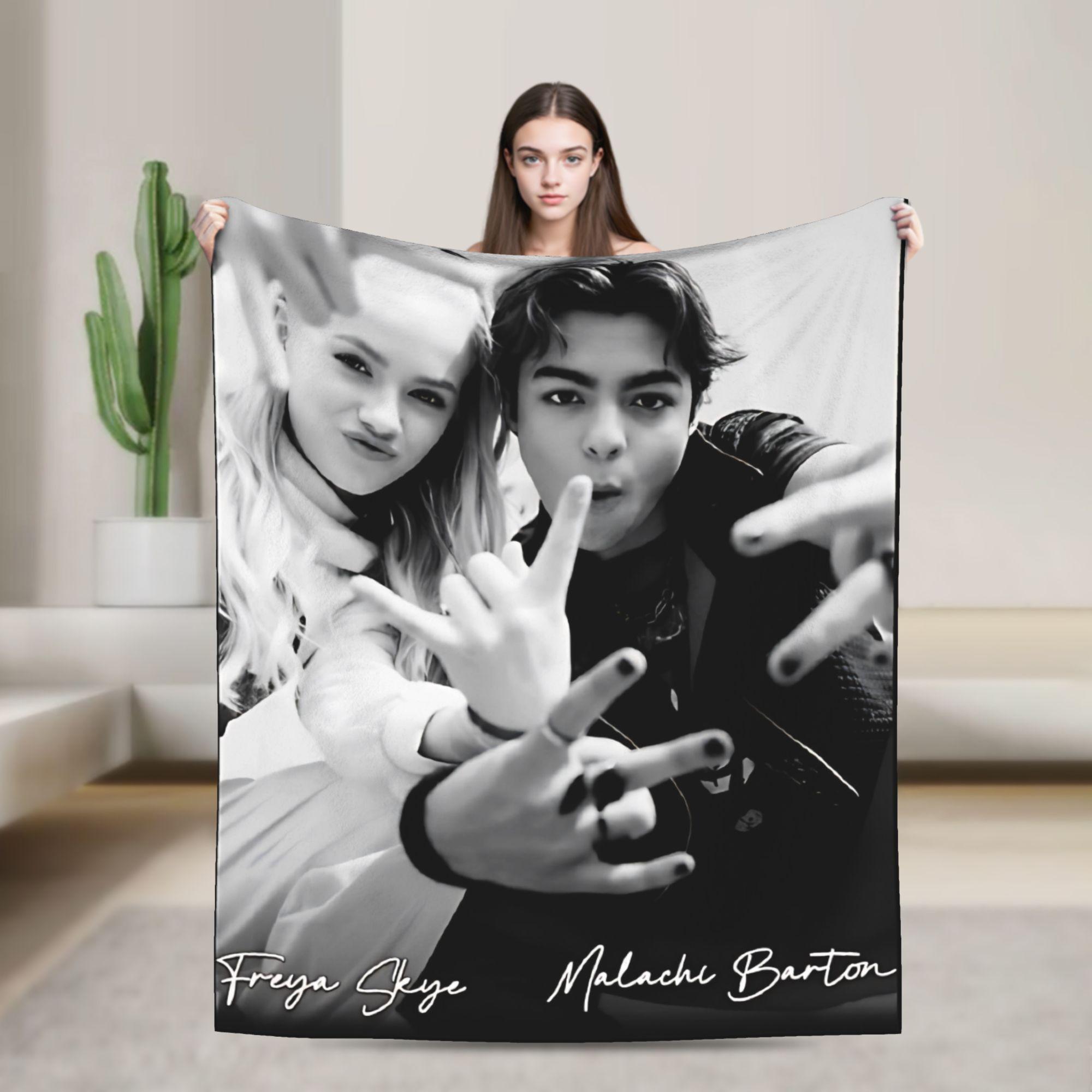 Happy Adults Toys Unisex Malachi Barton & Freya Skye Vintage Blanket Girls Flannel Throw Blanket For Outdoor Super Soft Custom Quality Bedspread Gift