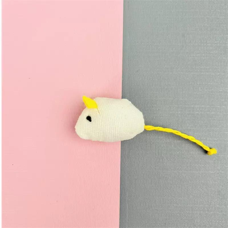Fun Plush Mouse Cat Toy For Kitten Colorful Cute Plush False Mouse Pet Cat Accessories Pet Toy Mice Cats Catnip Toys Interactive