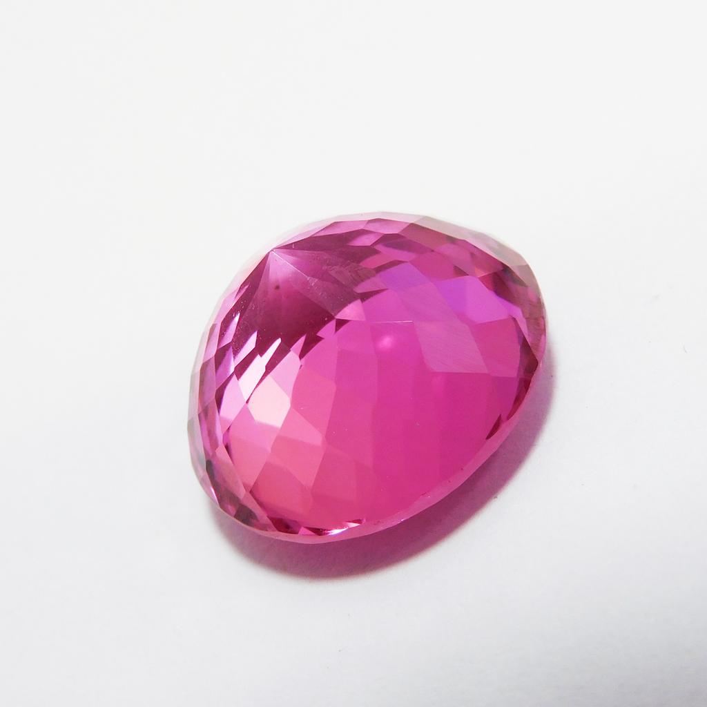 Brillanter ZERTIFIZIERTER Natürlicher 25,35 Karat Rosa Rubin Rundschliff Loser Edelstein