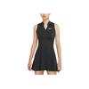 Nike SS22 Solid Logo V-Neck Elastic Quick-Dry Breathable Tennis Sleeveless Dress Women Dresses Black DD8731-010