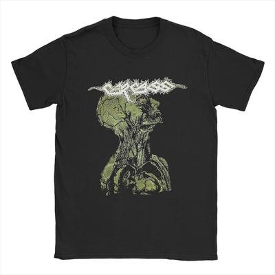 Men T-Shirts Carcass Vintage Cotton Tees Short Sleeve T Shirts Round Collar Tops 4XL 5XL
