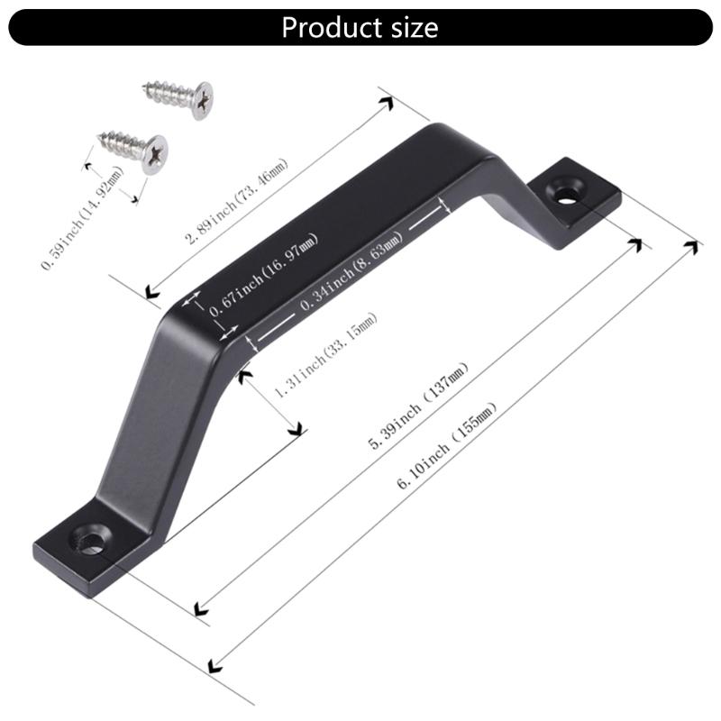 2Pcs Elegant Sliding Barn Door Handles 6.10Inch Aluminum Alloy Pull Accessory for Kitchen Cabinets and Furniture Door
