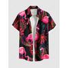 Men's Plus Size Summer Casual Shirt 3D Printed Hawaiian Shirt Beach Vacation Button Short Sleeved Shirt Men's Casual