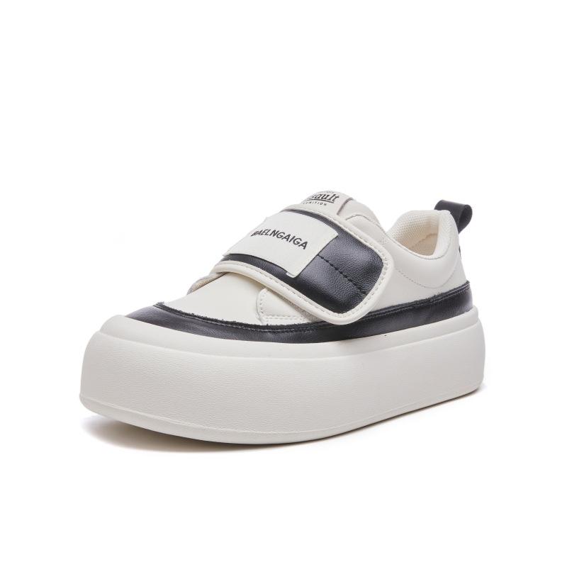 Липучки женские весенние новые женские туфли универсальные хлебные туфли спортивные повседневные обувь на толстой подошве 35