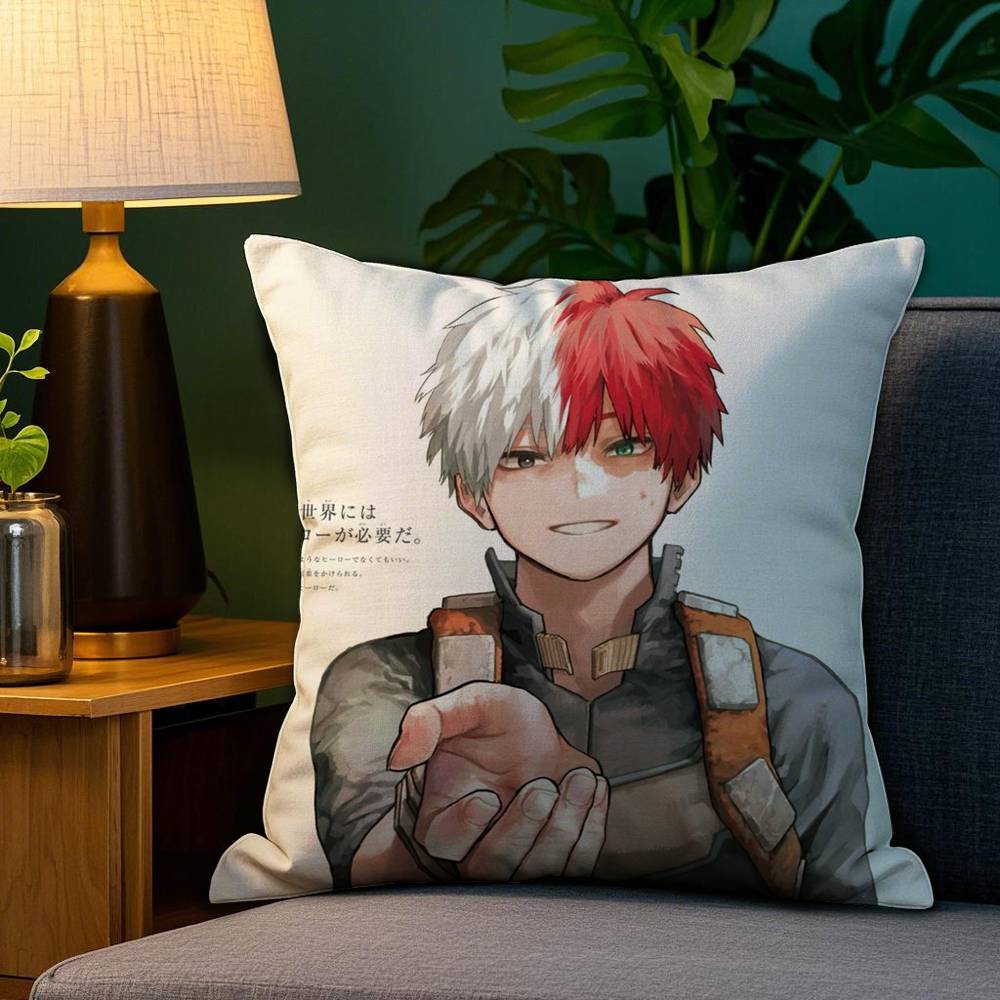 M-My Hero Academias Pillow Case Plush Fabric Soft Double Sided Print Sofa Cushion Cover Throw Pillow Covers