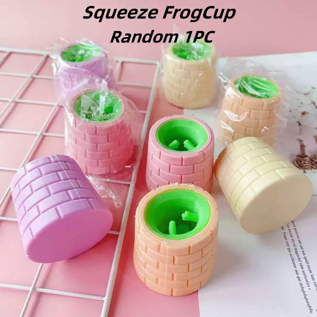 

Squeeze Well Frog Cup Anti Stress Pop Up Funny Cute Kawaii Children Toys Joke Decompression Fidget Sensory Stress Reliefing Gift