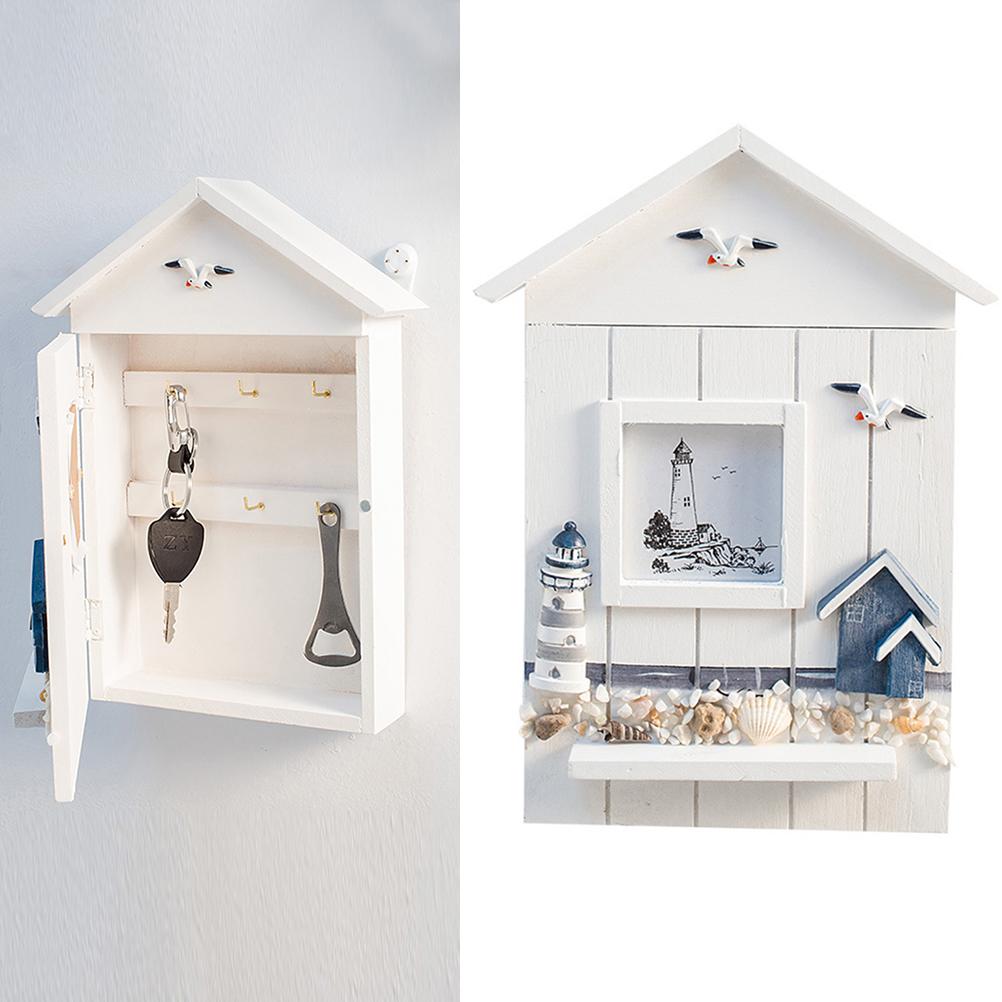 Cutie chei din lemn Suporturi pentru mărunțișuri montate pe perete Suport chei practic și convenabil Cutie de depozitare Dulap