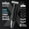 Braun Series XT5 Rasoir Électrique et Tondeuse Hybride Homme, pour visage+corps, Lame Durable et Pochette De Voyage Noir, XT5200