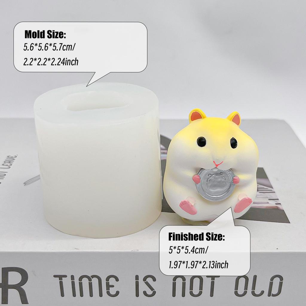 3D Cute Hamster Silicone Mold For Ice Cream Chocolate Jelly Pudding Cake Baking Decoration Mould DIY Kitchen Accessories