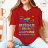 In A World Where You Can Be Anything Be Kind TShirt Women Autism Awareness Puzzle Tees Butterfly Feather Inspirational Tops