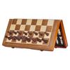 Magnetic Wooden Chess Set, 15 Inch/38.1 Cm 2-IN-1 Chess Checkers Game Set, Folding Chess Board Games for Adults Kids, 2 Queens Portable Travel Gift
