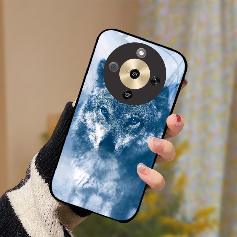 For Honor X9d 5G Case Fashion Tempered Glass Back Cover For Honor X9d 6.79" Bumper Camera Protection Shockproof Fundas Coque