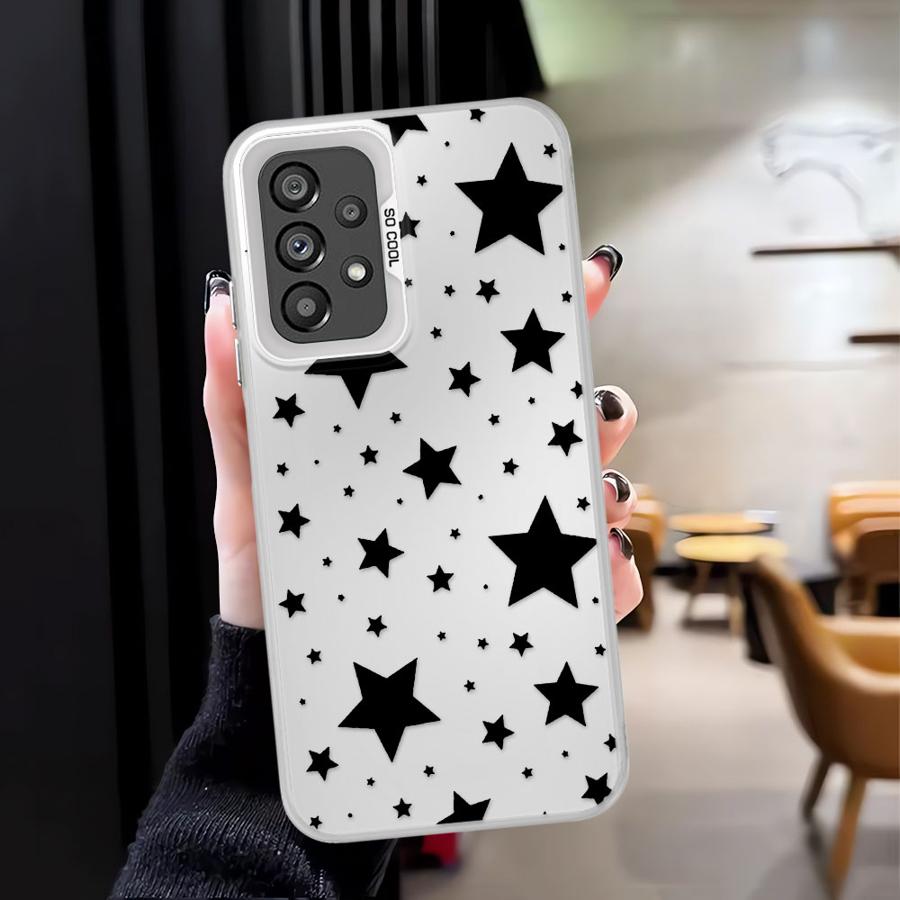 Soft Shell Case for Samsung Galaxy A26 A36 A55 A51 A56 A71 A35 A72 A73 A52 A53 A54 Five Pointed Star