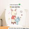 Waterproof Cute Cat Toilet Cover Stickers - Funny, Self-Adhesive, Personality Decor for Bathroom Walls