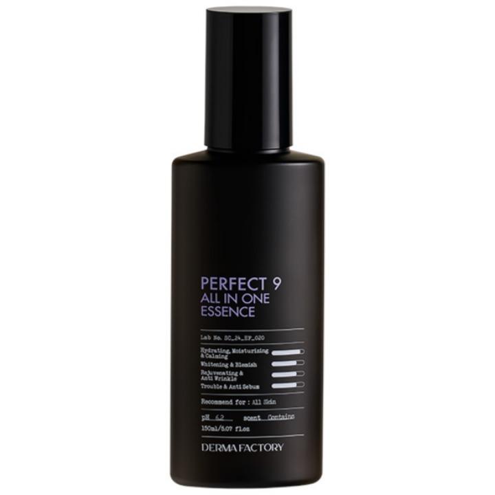 Derma Factory Perfect 9 All-in-One-Essenz Talgkontrolle Beruhigende Feuchtigkeit 150ml Koreanische Hautpflege Männer Frauen Gesichtspflege