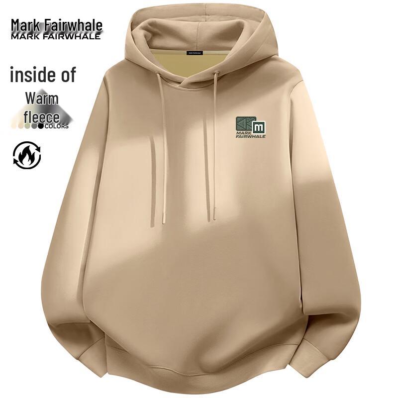 Mark Fairwhale Men's Winter Fleece Lined Hooded Sweatshirt