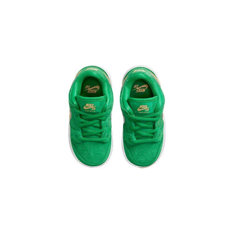 Nike Dunk Low SB TD St. Patricks Günü Bebek Spor Ayakkabıları Yeşil Şanslı Yeşil Metalik Altın DN3673-303