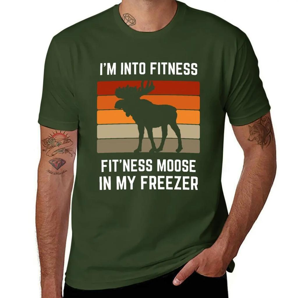 Im Into Fitness Fitness Moose In My Freezer Hunting TShirt Anime Vintage Anime Shirt T Shirt Men