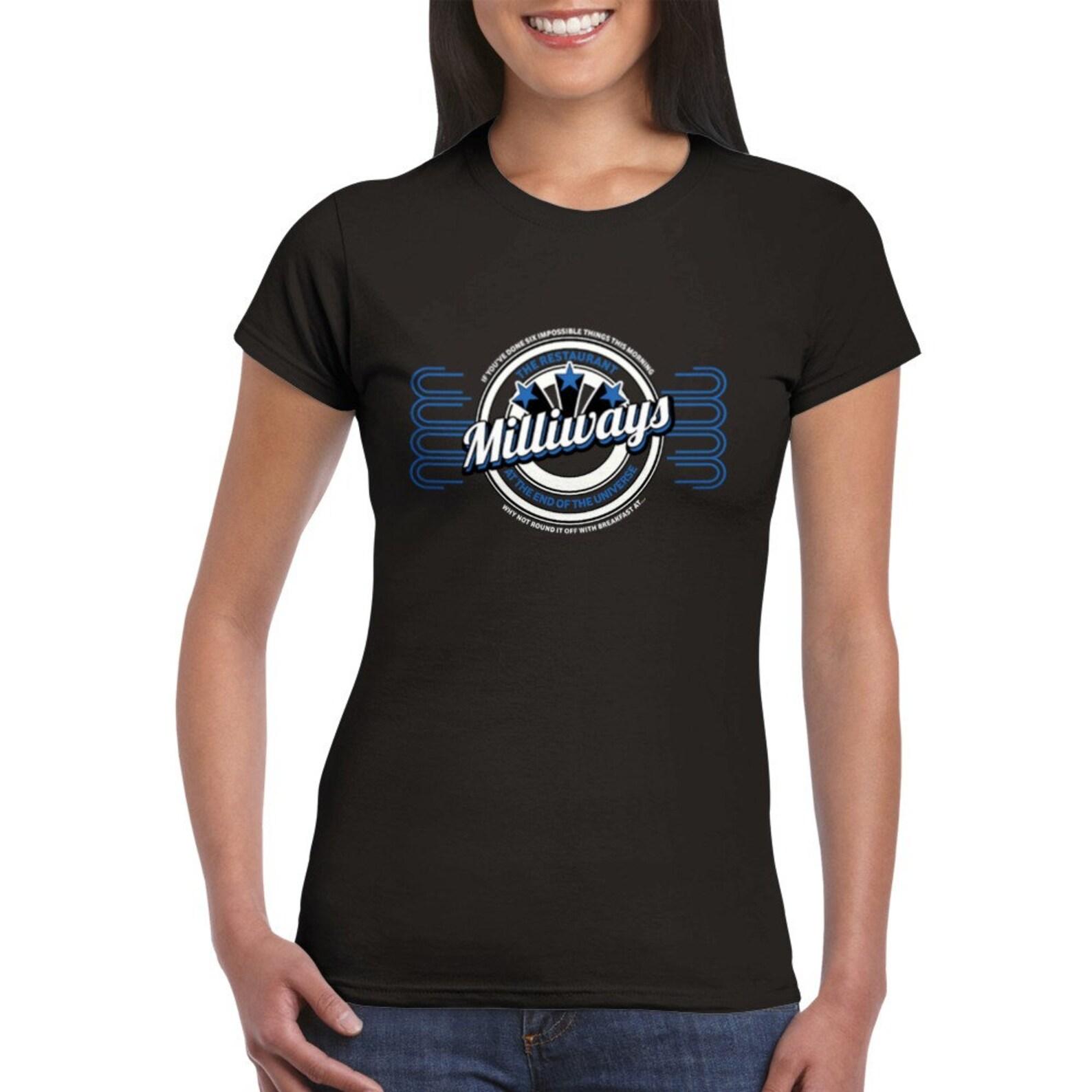 Milliways Restaurant T-Shirt – Hitchhikers Guide, Geek Nerd Apparel XL