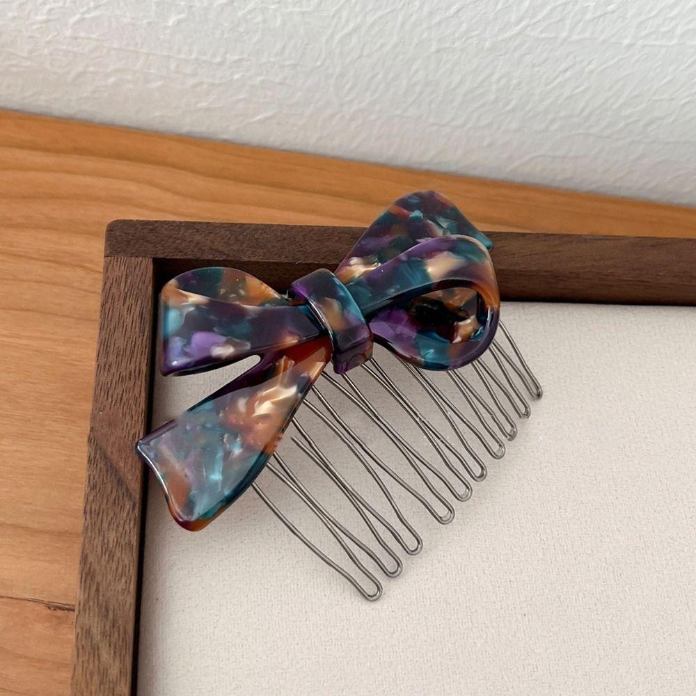 Barrettes Bowknot Hairpin Women Hair Comb Korean Barrettes Acetic Acid Hair Clips Girl Bangs Clip