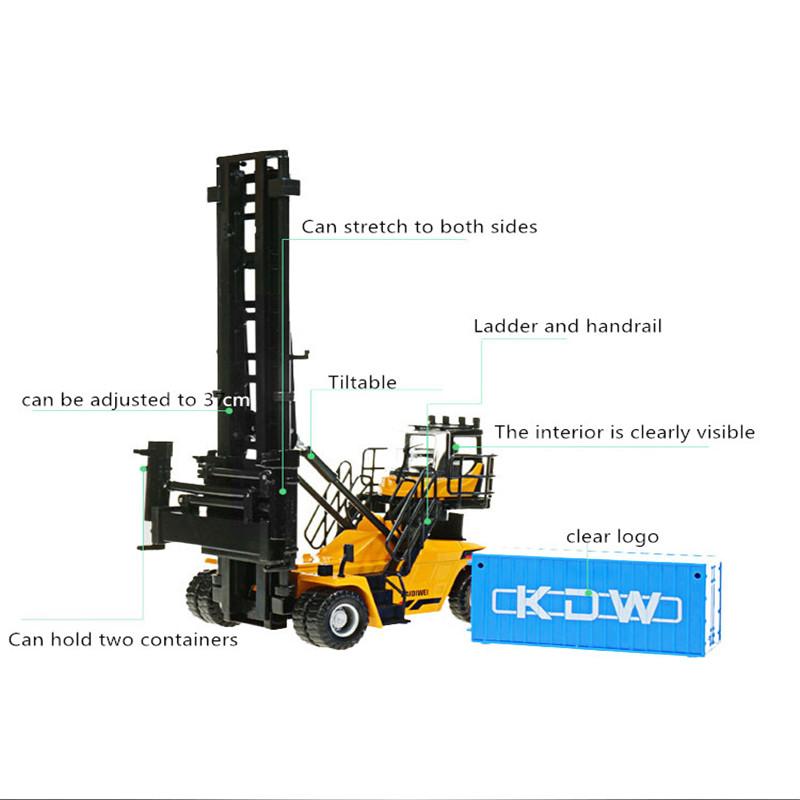 1/50 skala Diecast Container Stacker Modell Legierung Stapler Lkw Fahrzeuge Spielzeug Geschenke
