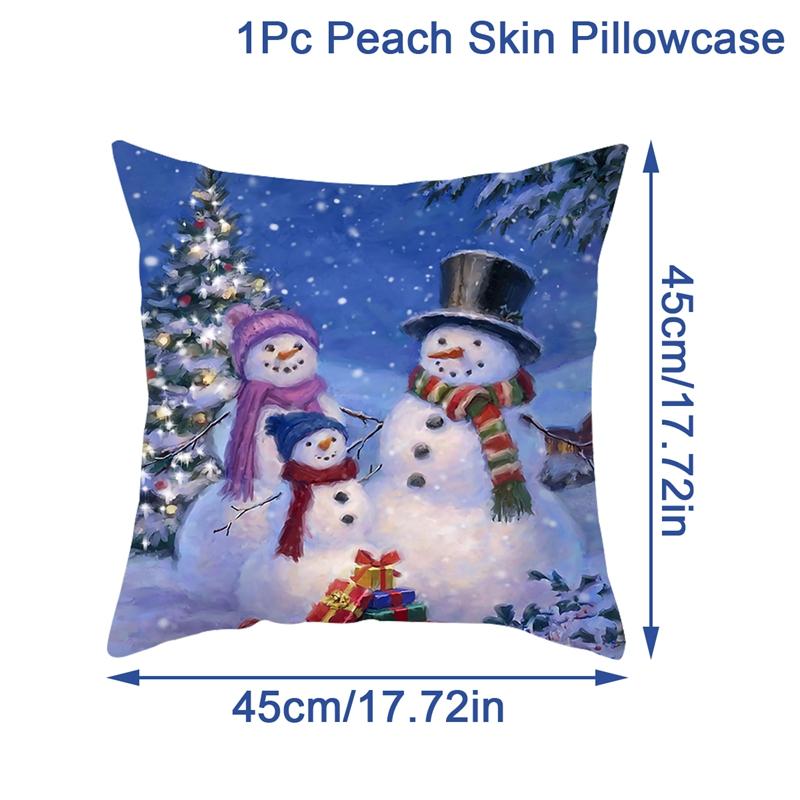 Christmas Cushion Cover Merry Christmas Decorations For Home 2025 Cristmas Ornament Pillow Case Xmas Navidad Gifts New Year 2025